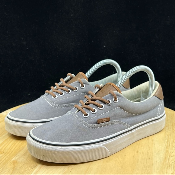 Vans Off The Wall Shoes Unisex Mens Size 7 Canvas Low Top leather tongue - Picture 5 of 10
